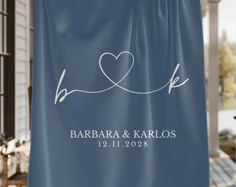 Personalized Couples Blanket,Wedding Anniversary Gift,Couples Name Blanket,Custom Name throw blanket,Wedding Gift for Couple,Engagement gift