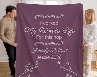 Personalized Retirement Blanket,Retirement Gift Blanket,Retirement Blanket,Gift for Boss,Teacher Retirement Gift,Officially Retired Gift