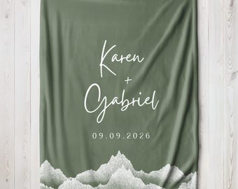 Personalized Couples Blanket,Wedding Anniversary Gift,Couples Name Blanket,Custom Name throw blanket,Wedding Gift for Couple,Engagement gift