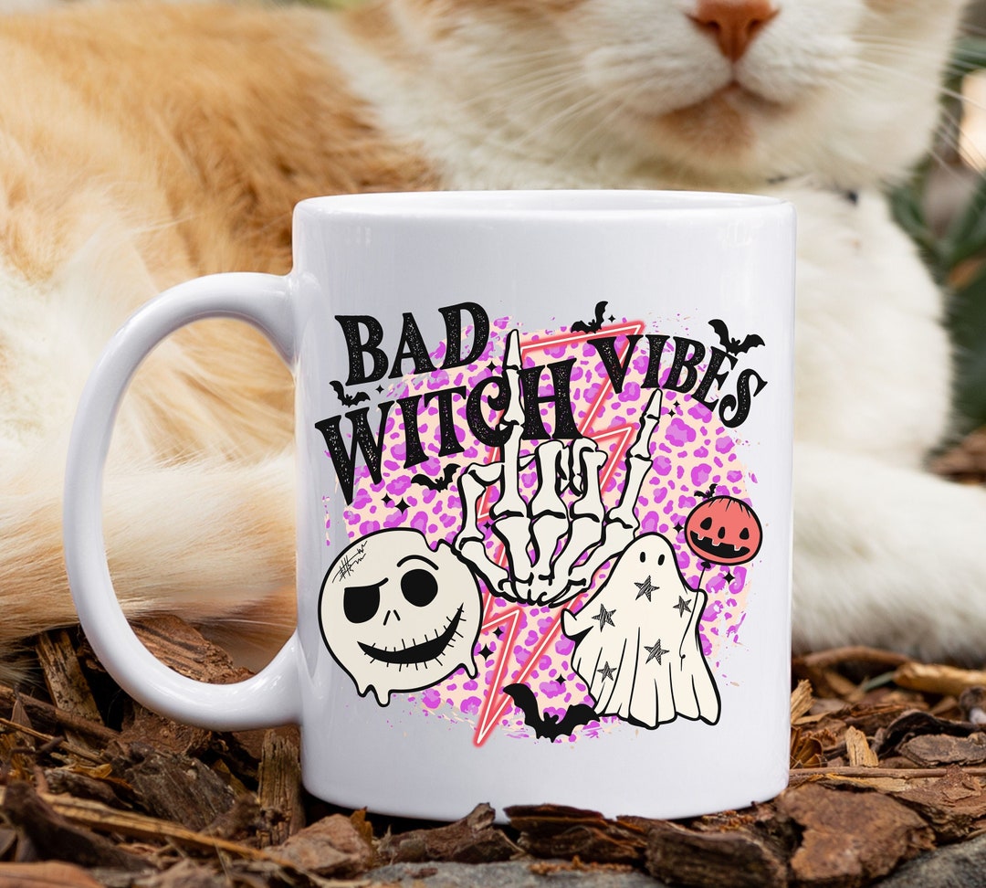 Bad Witch Vibes 11oz White Coffee Mug Witch Mugs Witchy Etsy