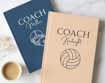 Personalized Coach Hardcover Journal,Thank You Gift for Coach,Gift for Coach,Coach Book Journal,Custom Coach Journal,Coach Appreciation Gift