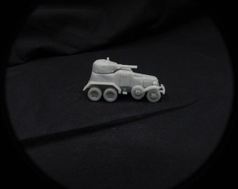 Soviet BA-10 Armored Car 3d print 15mm 1/100 Flames of War