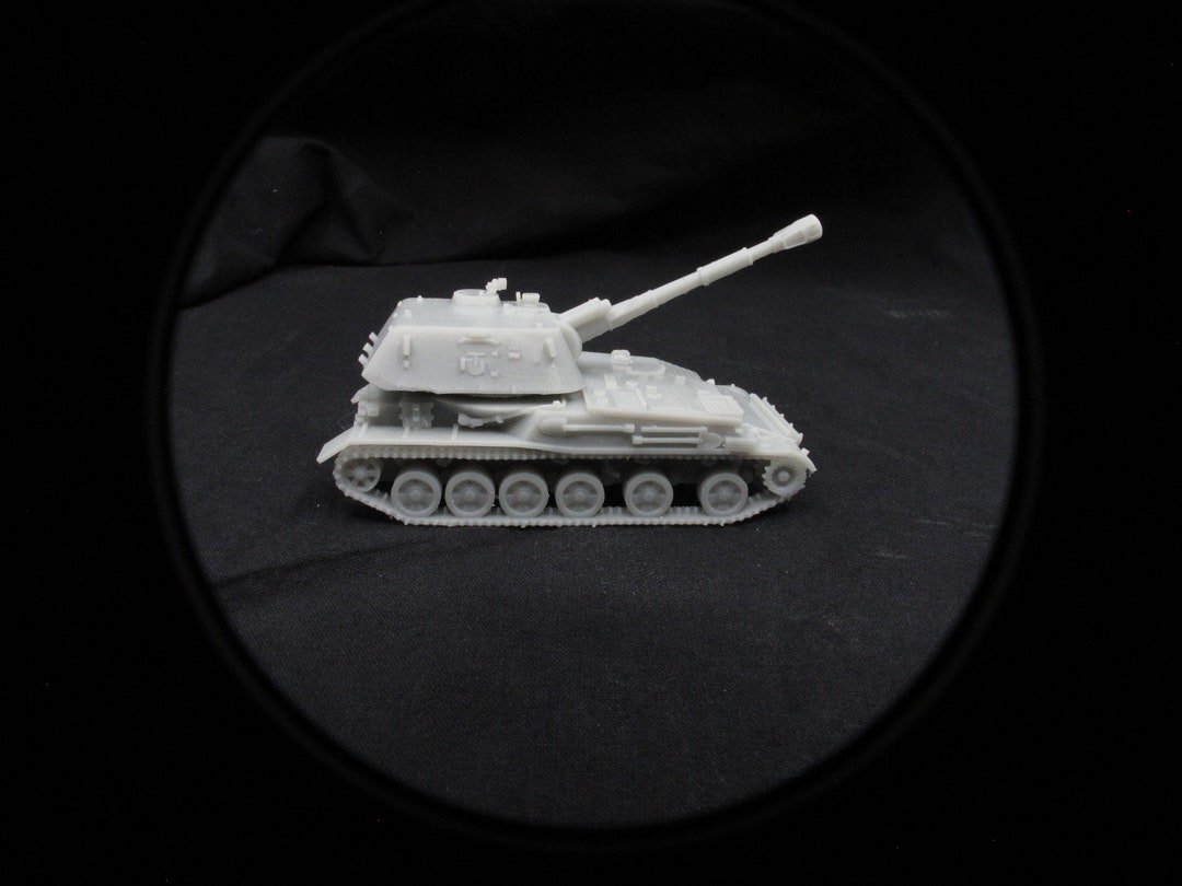 Miniature 1/100 - Canon Automoteur Soviétique 2S3 Acacia - Pour Jeu Flames Of War / Team Yankee