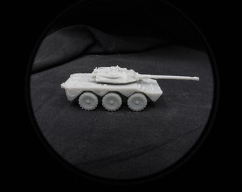 Vehículo blindado francés AMX-10RC a escala 1/100 del equipo Yankee de Flames of War