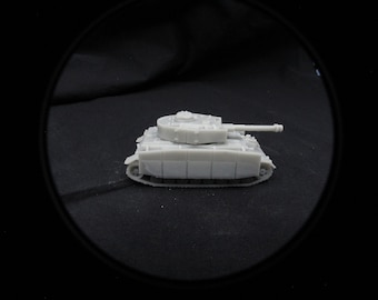 Tanque alemán PzKfw IVG con faldones 15 mm 1/100 WW2 Flames of War