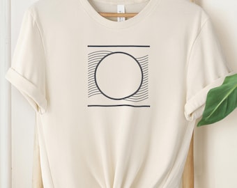 Minimalist Line Art Tee | Unisex Soft Cotton Graphic T-Shirt