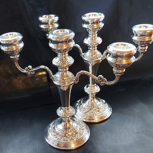 Silver 3 candelabra - Etsy 日本 Silver 3 candelabra - Etsy 日本