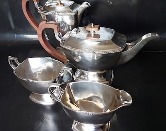 Art Deco Classically Styled Four Piece Silver Plated Tea & Coffee Set.