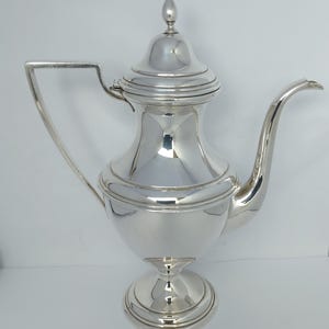 Madsen & T. Baagoes, Danish Silver Plated "Empire Style," Domed Coffee Pot. C.1890.