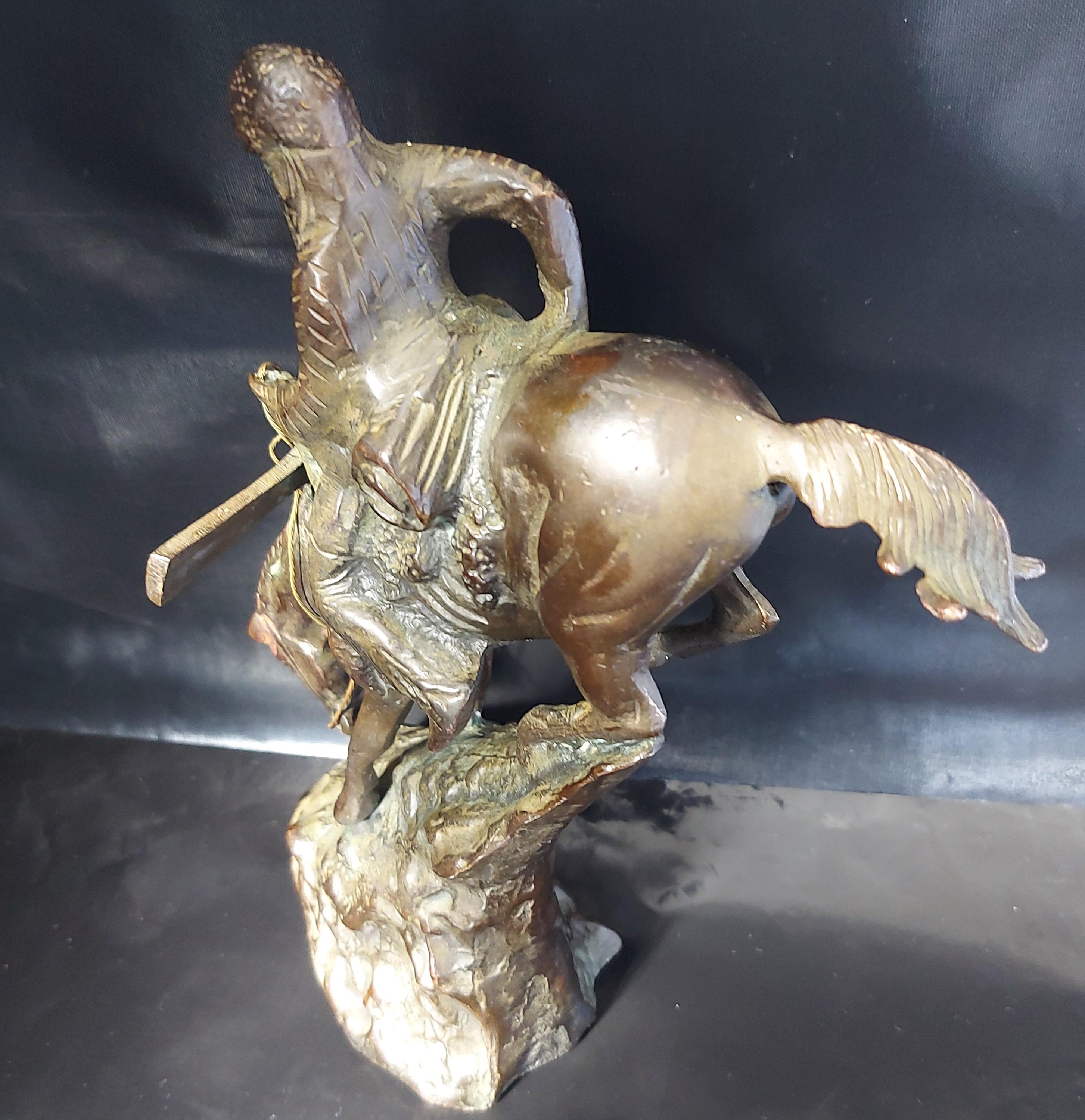 フレデリックレミントン 金属製 騎馬像 彫刻 約15cm Yahoo