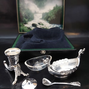 Magnus Aase Sterling Silver Boxed Viking Themed Crue Set