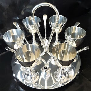 William Hutton and Sons 29226, Georgian Art Deco Silver Plated Four Sitting Egg Set / Breakfast Service, Circa 1920 - Superb Condition.