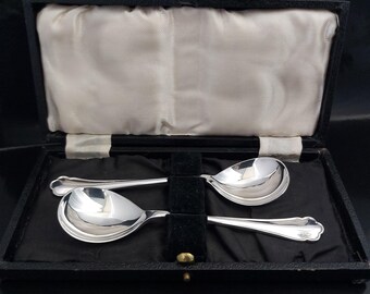 Atkins Brothers Art Deco versilbertes Suppenlöffel-Set.