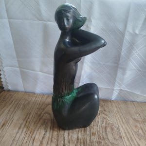 Jitka Forejtová Ceramic Sculpture Vintage Woman Figurine Art Deco Mid Century