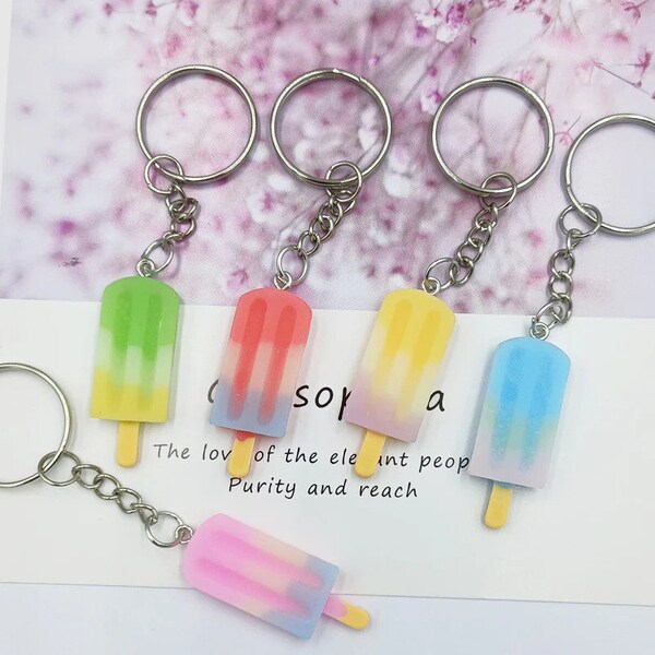 Gradient Ice Cream Keychain