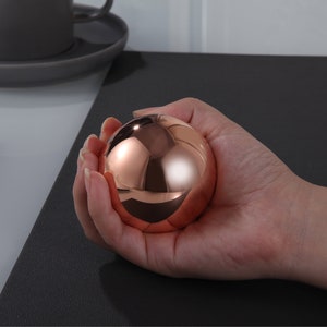 One Kilogram Copper Sphere Mirror Finish