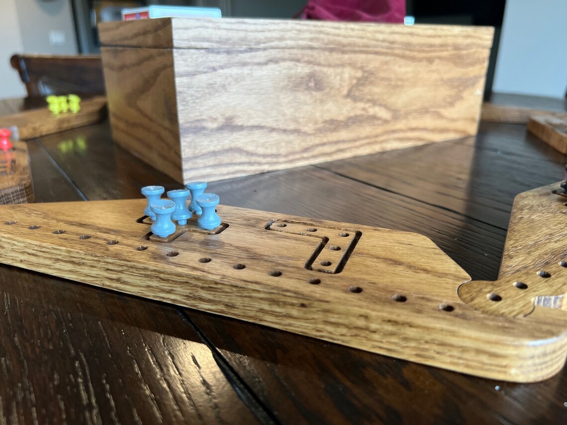 Pegs and Jokers Solid Wood Board Game Etsy