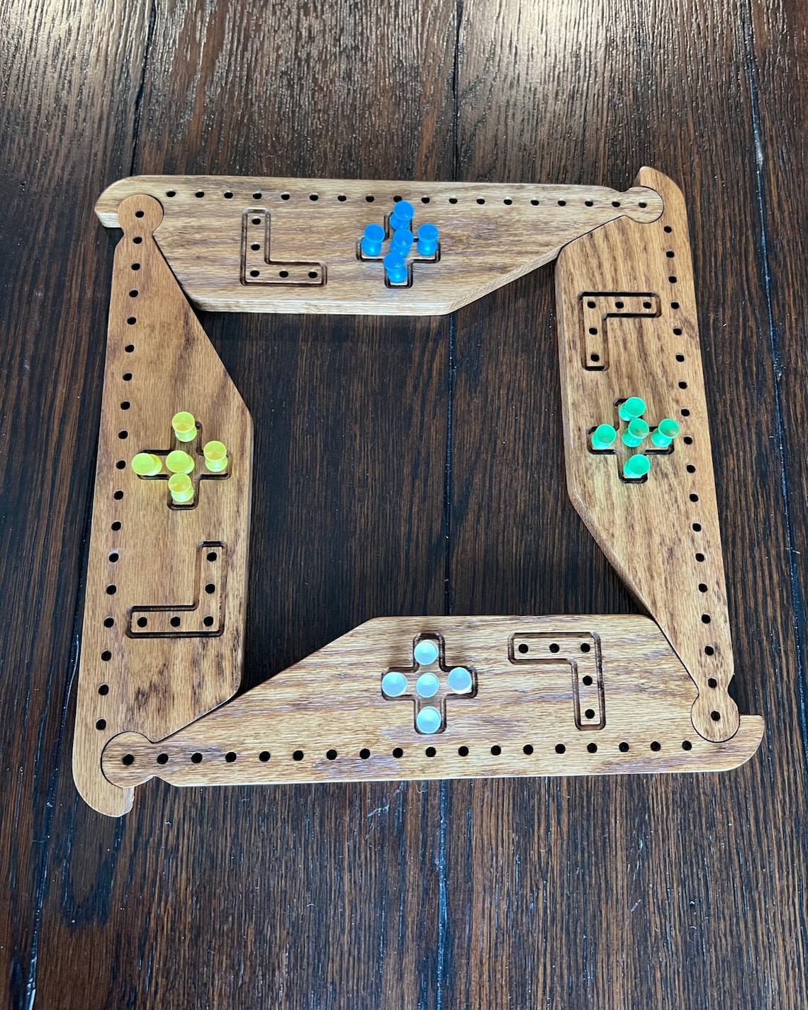 Pegs and Jokers Solid Wood Board Game Etsy