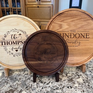 Round Charcuterie Board | Wedding Gift | Anniversary Gift | Charcuterie board | Handcrated Wood | Cheese Board | Custom Design |