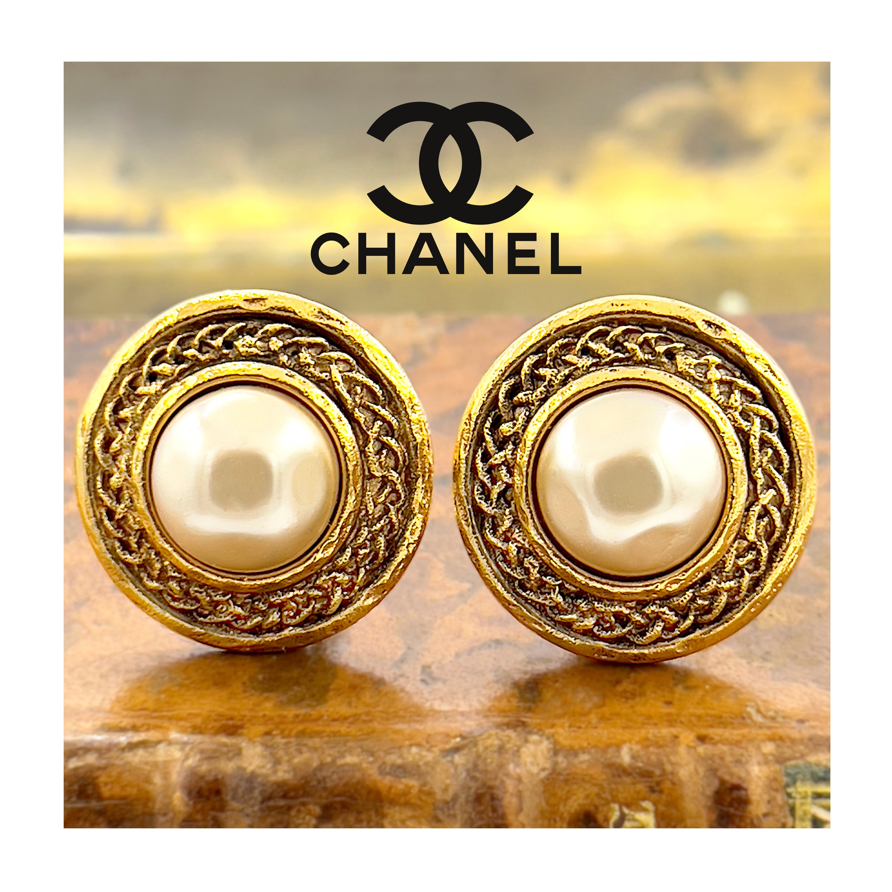 chanel earrings #chanel  Chanel earrings cc, Vintage chanel