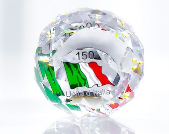 Presse-papier Swarovski Cristal - Célébration 150 ans Unité Italie