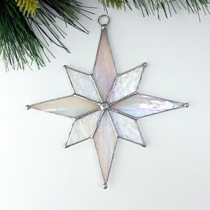 Christmas Star suncatcher stained glass window hangings Christmas decor home decor garden art holiday gifts Ukrainian gift image 8