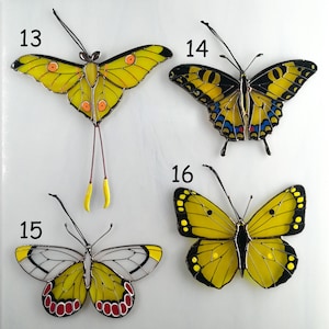 Yellow swallowtail butterfly suncatcher, stained glass window hangings, unique Mother's Day gift, gift for mom, handmade home decor image 9