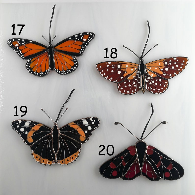 Monarch butterfly suncatcher, stained glass window hangings, unique Mother's Day gift, gift for mom, handmade home decor, modern wall art image 9