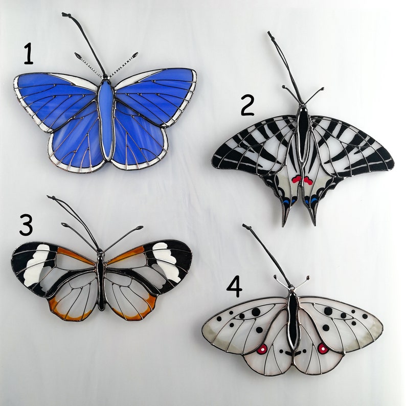 Monarch butterfly suncatcher, stained glass window hangings, unique Mother's Day gift, gift for mom, handmade home decor, modern wall art image 5