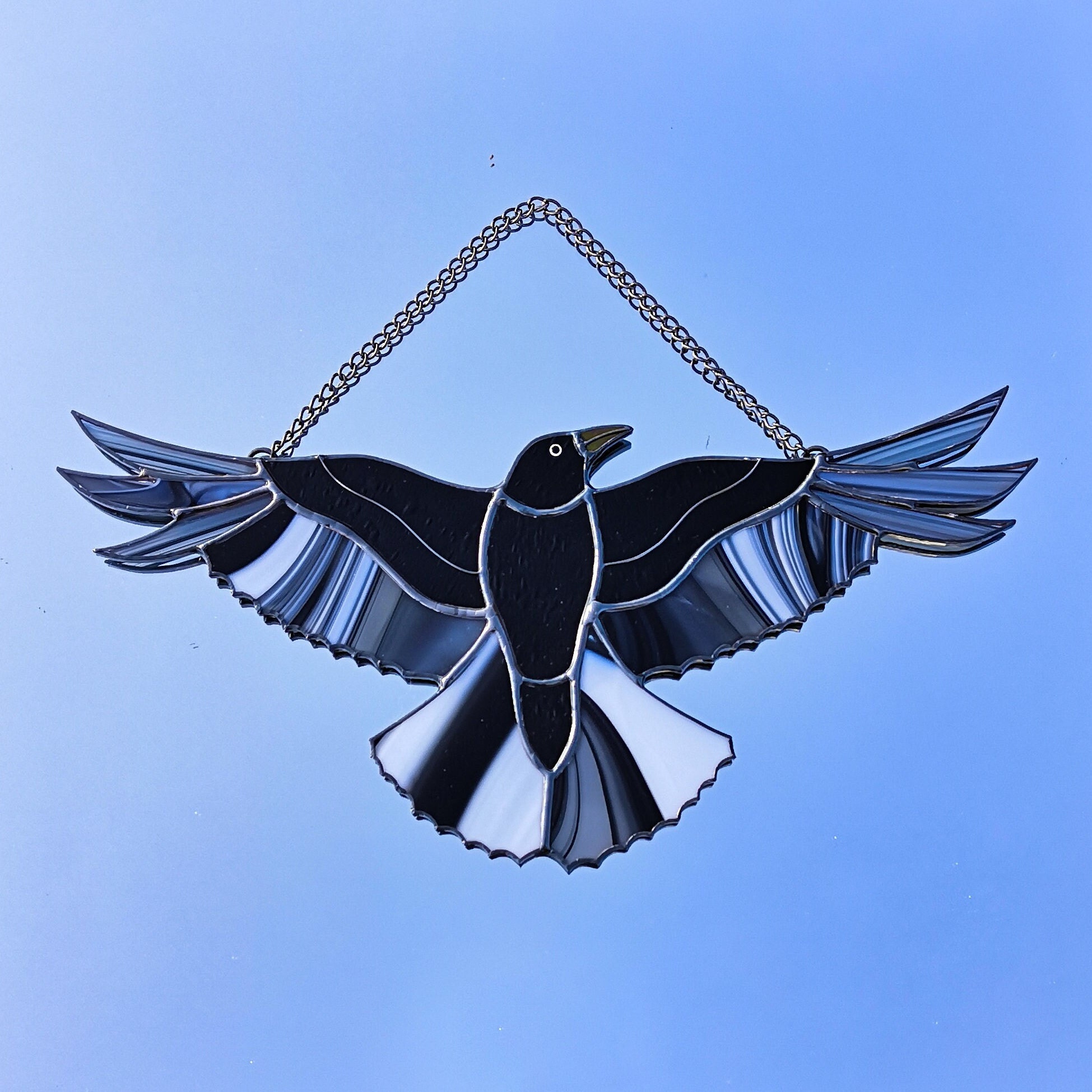 Raven Window Frame Raven Art Suncatcher Stained Glass Window Hangings Halloween Gifts ...