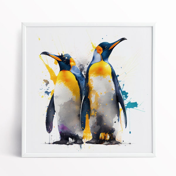 König Pinguine Fine Art Print - Extra Große Kunstdrucke