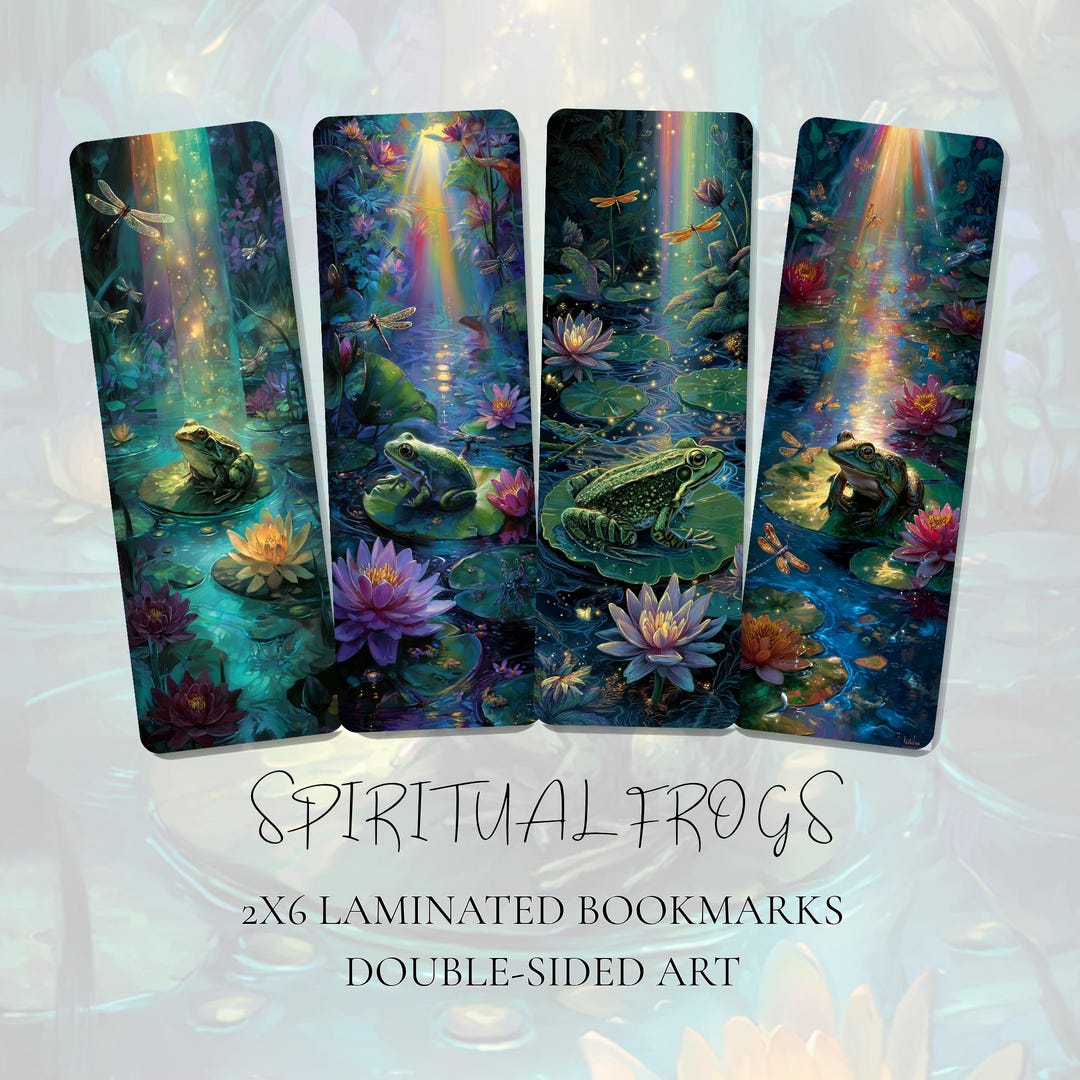 Spiritual Frogs Bookmarks, Mystic Frog Art Bookmark, Nature Spirit ...