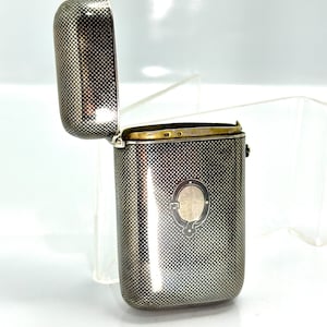 raro portasigarette antico francese in argento niello