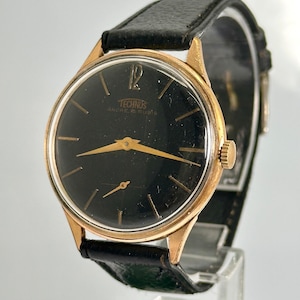 vintage watch Technos 1950 s Ancre 15 rubis gold plated /Swiss MAde Watch/ Winding wrist watch