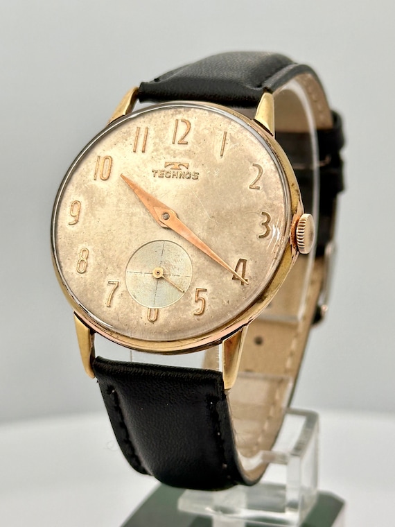 VINTAGE TECHNOS 17 JEWELS MEN´S MECHANICAL WATCH | eBay