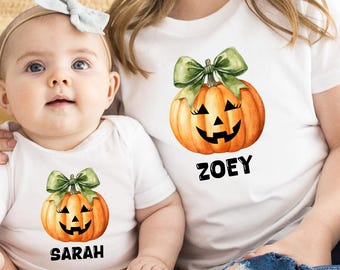 Personalized Girls Pumpkin Shirt: Custom Fall Toddler Tee