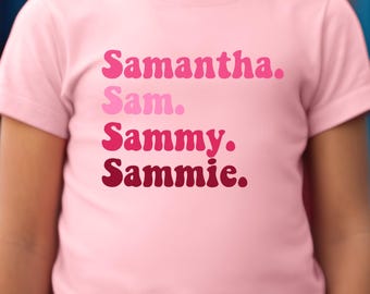 Personalized Nicknames Kids Shirt, Custom Toddler & Youth Tee