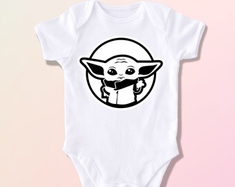 Baby Yoda Baby Onesie®, Funny Starwars Baby Tee, Gift For Newborn, Unisex Disney Shirt, Kids Disney Shirt, Cute Yoda Shirt, Gift For Toddler