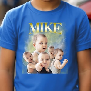 Custom Bootleg Toddler Shirt, Custom Kids Photo Tee, Custom Face Kids Shirt, Personalized Baby Shirt With Photo, Custom Birthday Shirt Kids