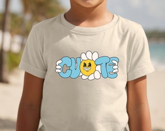 Smile Daisy Toddler Shirt: Happy Face Kids Tee