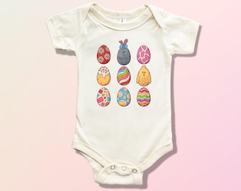 Easter Eggs Baby Bodysuit, Baby Easter Bodysuit, Easter Gift for Newborn Baby, Cute Bunny Bodysuit, Cute Easter Baby Tee, Easter Bunny Shirt