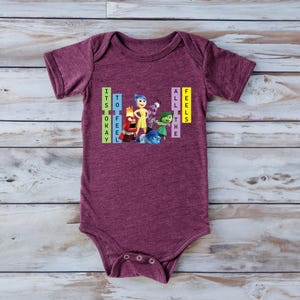 It&#39;s Okay to Feel All the Feels Baby Bodysuit, Inside Out Shirt, Toddler Disney Tee, Inside Out Characters Bodysuit, Core Memory T-Shirt