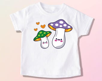 Cute Mushrooms Toddler Shirt, Funny Mushrooms Bodysuit, Cute Baby T-shirt, Gift for Newborn, Nature Bodysuit Veggie Lover Baby Bodysuit