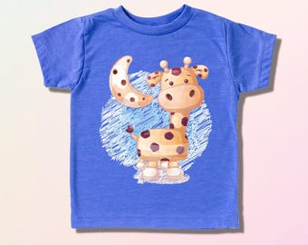 Baby Giraffe Toddler Shirt, Cute Giraffe Kids T-shirt, Gift for Kids, Funny Animal Toddler T-shirt, Cute Animals Kids Shirt, Funny Baby Tee