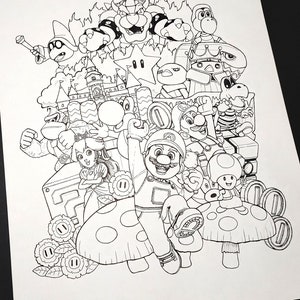 Super Mario Bros Film (2023) Malvorlagen-Doodle-Kunst