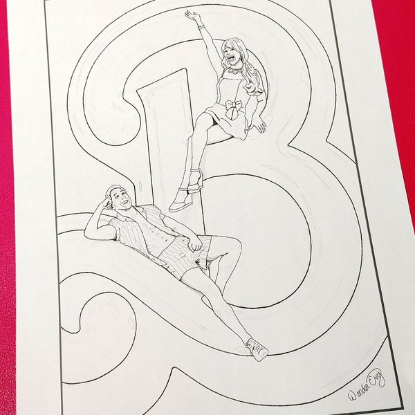 Barbie movie (2023) poster coloring page