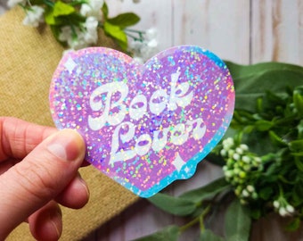 Holo Book Lover Vinyl Sticker, Bookish Stickers, Book Merch