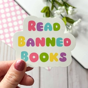 Read Banned Books Vinyl Sticker: Bookish Reader Gift