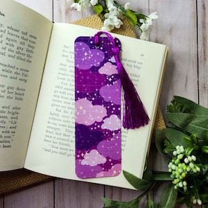 Purple Celestial Bookmark, Cute Bookmark, Bookish Merch