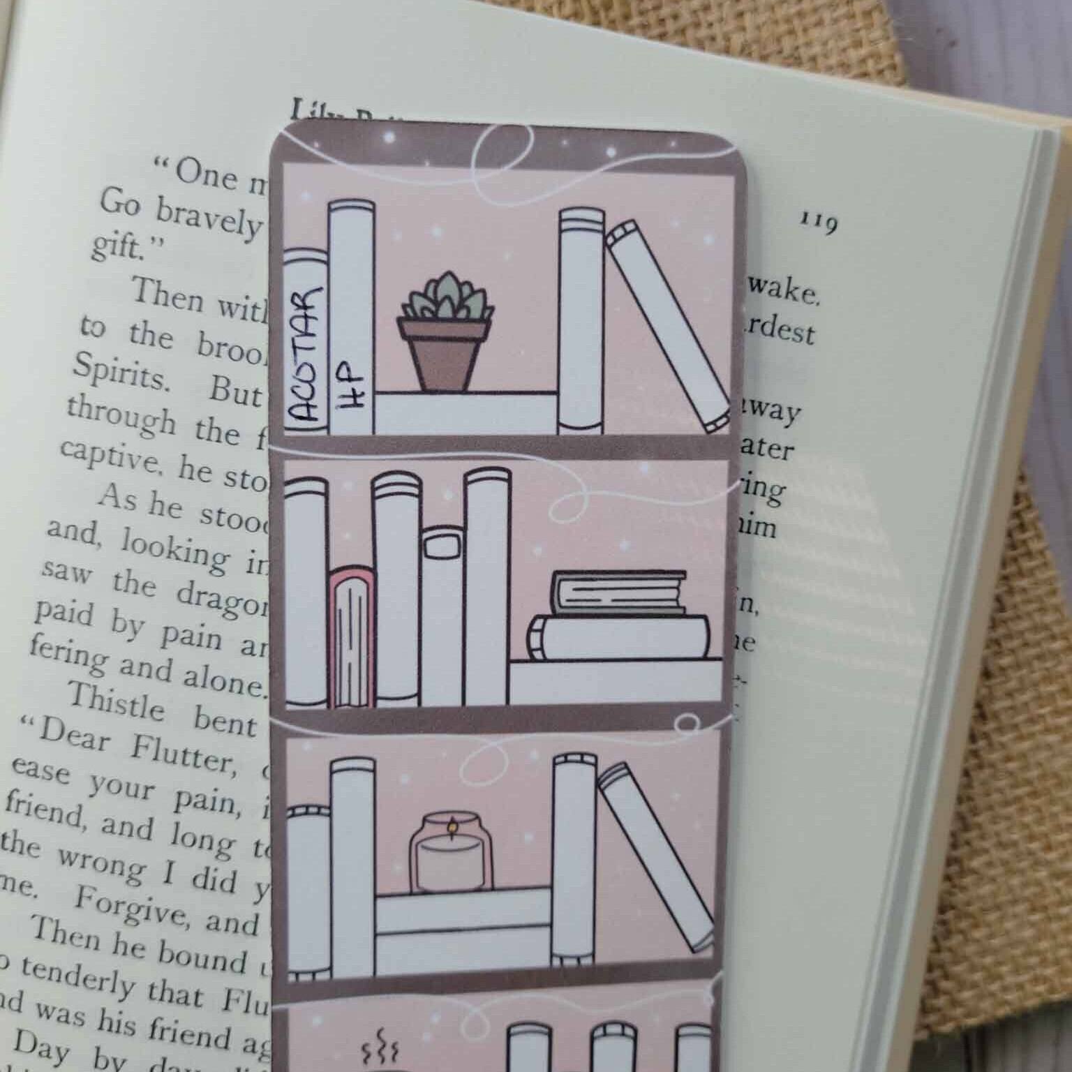 Plant Bookshelf Book Tracker Bookmark: Reading Log - Etsy